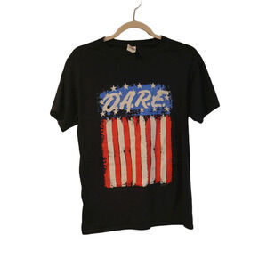 𝅺VINTAGE Dare Tee Red White Blue Size Small